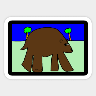 Walking Bear Sticker